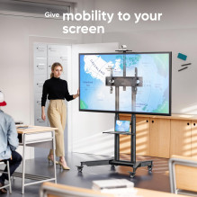 TV SET ACC MOBILE STAND / 32-75" / BLACK TS1571-B ONKRON TV SET ACC MOBILE STAND / 32-75" / BLACK TS1571-B ONKRON