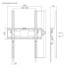 TV PRIEDŲ SIENINIS LAIKIKLIS 37-75' / WM-75T-03 GEMBIRD