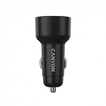 CANYON automobilinis įkroviklis OnDrive 85 PD 85W USB-A+USB-C, juodas