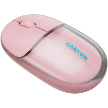 CANYON mouse OnClick 24 BT / Wireless Transparent / Pink