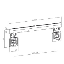 Maclean MC-481 Ultra Flat Slim TV Wall Mount Bracket Holder for 37-80" Flat Curved up to 75kg Max. VESA 600x400 Uni