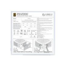 Maitinimo šaltinis, LIAN LI, ATX, PC, 100–240 V, 1200 W, G9P.RS1200G.WH00.EU