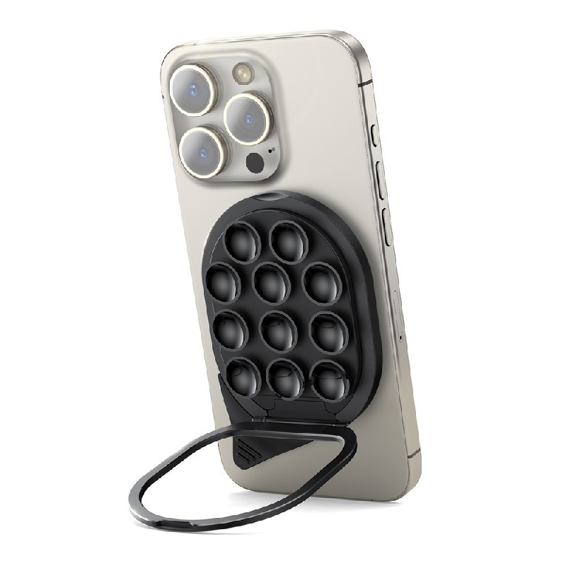 Magnetinis telefono laikiklis su siurbtukais Joyroom (ZS418) juodas