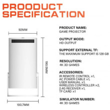Nešiojamas žaidimų projektorius „Riff M300MAX“, baltas Nešiojamas žaidimų projektorius „Riff M300MAX“, baltas