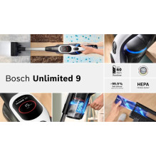 Bosch BCS931WBA stick vacuum / electric broom Battery Dry HEPA Bagless 0.4 L White 3 Ah