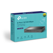 Switch, TP-LINK, Desktop / pedestal, 8x10Base-T / 100Base-TX, PoE ports 4, TL-SF1008LP