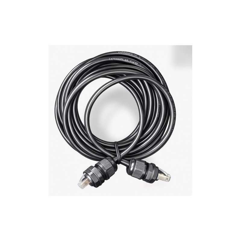 Patch kabelis DELTACO S / FTP Cat6a, 2m, IP68, PG13.5, juodas / SFTP-62AH-WP