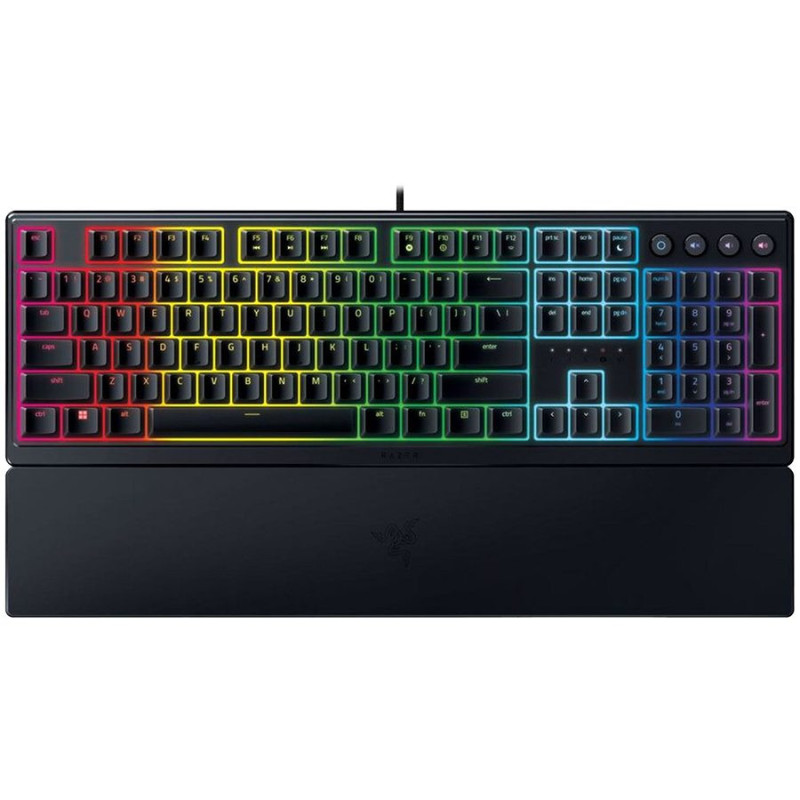 Razer Ornata V3, Mecha-membrane switches, 10 Razer Chroma™ RGB Lighting Zones, 1000 Hz Ultrapolling, Backlit keys, UV co