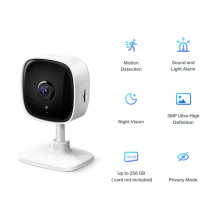 TP-LINK 3MP H.264 namų apsaugos „Wi-Fi“ kamera, Tapo C110