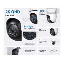 TP-LINK 4MP H.264 F1.6 Aperture Outdoor Pan / Tilt Security Wi-Fi Camera Tapo C520WS TP-LINK 4MP H.264 F1.6 Aperture Outdoor Pan / Tilt Security Wi-Fi Camera Tapo C520WS
