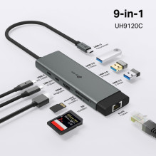 TP-LINK USB C tipo 9 viename šakotuvas TP-LINK USB C tipo 9 viename šakotuvas