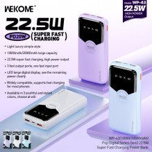 Išorinė baterija WK Design "WP-43" violetinis 20000mAh (22.5W)