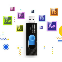 ADATA UV320 USB flash drive 128 GB USB Type-A 3.2 Gen 1 (3.1 Gen 1) Black, Blue
