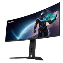 „GIGABYTE MO34WQC2“ 34 colių įstrižainės OLED WQHD lenktas žaidimų monitorius – 3440 x 1440, 240 Hz, 0,03 ms, KVM, 250 c