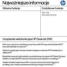 HP DeskJet 2910 belaidis daugiafunkcis spalvotas spausdintuvas