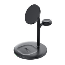 Greencell MagScape Inductive Charger Stand 3-in-1 MagSafe for iPhone, Apple Watch, AirPods and other wireless headphones