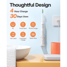 Bitvae D2 Electric toothbrush x8 brushes / travel case / holder / cable Pink