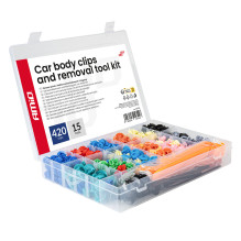 Set of car clips, pins and...