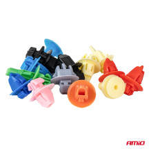 Automobilio spaustukų, kaiščių ir ištraukiklių rinkinys 420+15 vnt. AMIO-04744