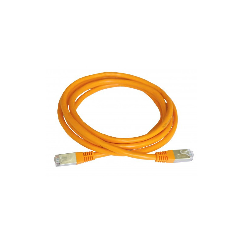 Patch cord, Patch Cable, Patch cable, 1m, CAT6, FTP, STP, 100cm, ElectroBase ®, Orange