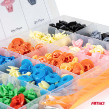 Set of car clips, pins and pullers 420+15 pcs AMIO-04744