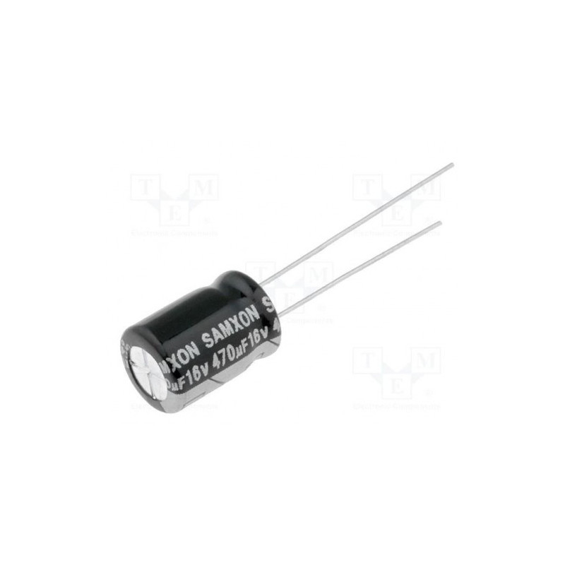 Capacitor: electrolytic, low resistance, THT, 470uF, 16VDC, Ø8x12mm