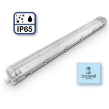 Industrial IP65 Luminaire Housing for LED T8 Bulbs 2x1500, Hermetic, 1565x115x89mm