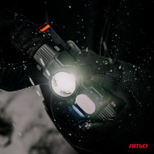 Rechargeable headlamp with motion sensor XPG+COB 1200mAh (BATT) AMIO-04662