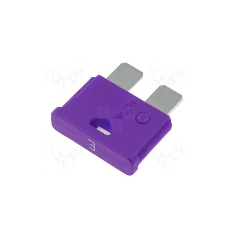 Saugiklis: saugiklis, 3A, 32V, automobilinis, 19 mm, UNIVAL