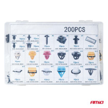 Set of medium car clips and pins 200 pcs AMIO-04739