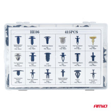 Set of car clips and pins, large, 415 pcs. AMIO-04738