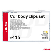 Automobilio spaustukų ir kaiščių rinkinys, didelis, 415 vnt. AMIO-04738
