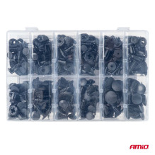 Set of medium car clips and pins 240 pcs AMIO-04737