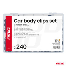 Set of medium car clips and pins 240 pcs AMIO-04737