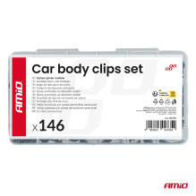 Set of small car clips and pins 146 pcs AMIO-04735