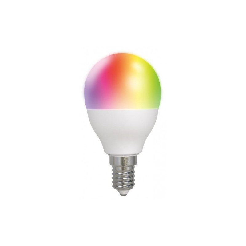 DELTACO LED Bulb, E14, WIFI 2.4GHZ, 5W, 470LM, Dimmable, RGB, 2700K-6500K, 220-240V