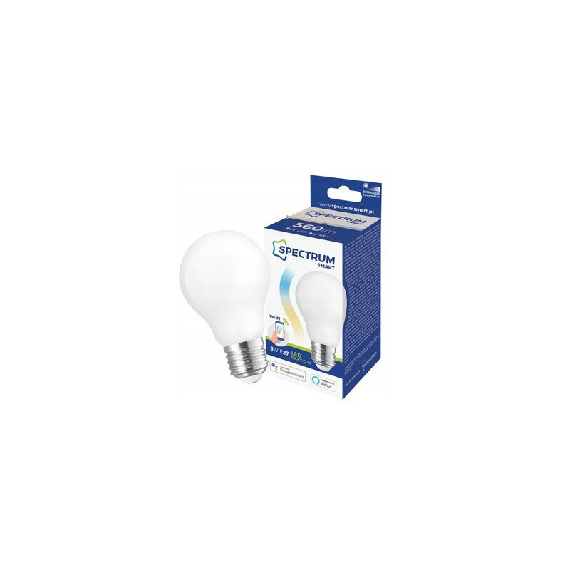 Spectrum LED Bulb, E27, WIFI 2.4GHZ, 5W, 560LM, Dimmable, 2700K-6900K, 220-240V