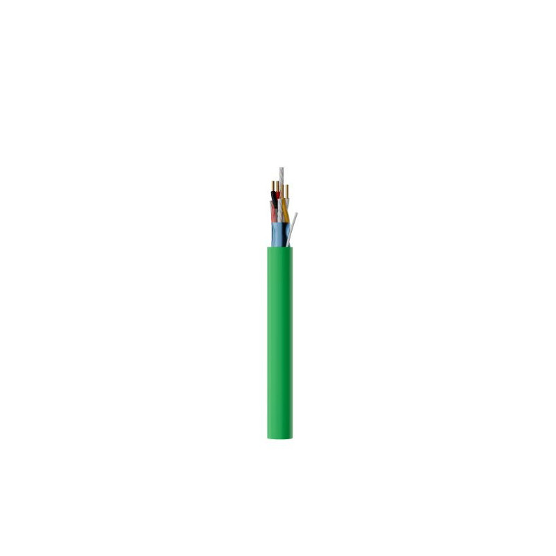 Cable 2x2x0.8 shielded, Green, Cable - Smart Home and Alarm, 500m