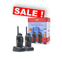 PNI R40 PRO walkie-talkies (2 pcs.), 0.5W, ASQ, TOT, monitor, 1200mAh, charger and headphones included