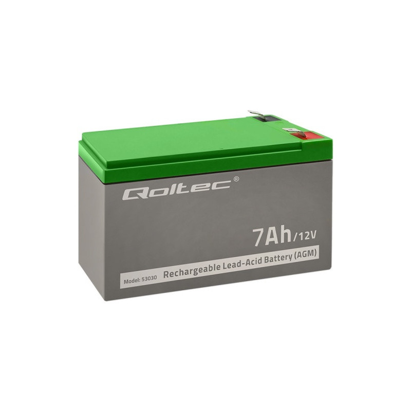 Uninterruptible Power Supply (UPS) 12V 7Ah AGM battery :: Terminal type T2 (6.35mm) : 10 years