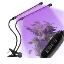LED augalinis šviestuvas, 2 panelės, laikmatis, nuotolinio valdymo pultas, raudona / mėlyna šviesa, 9W, IP54