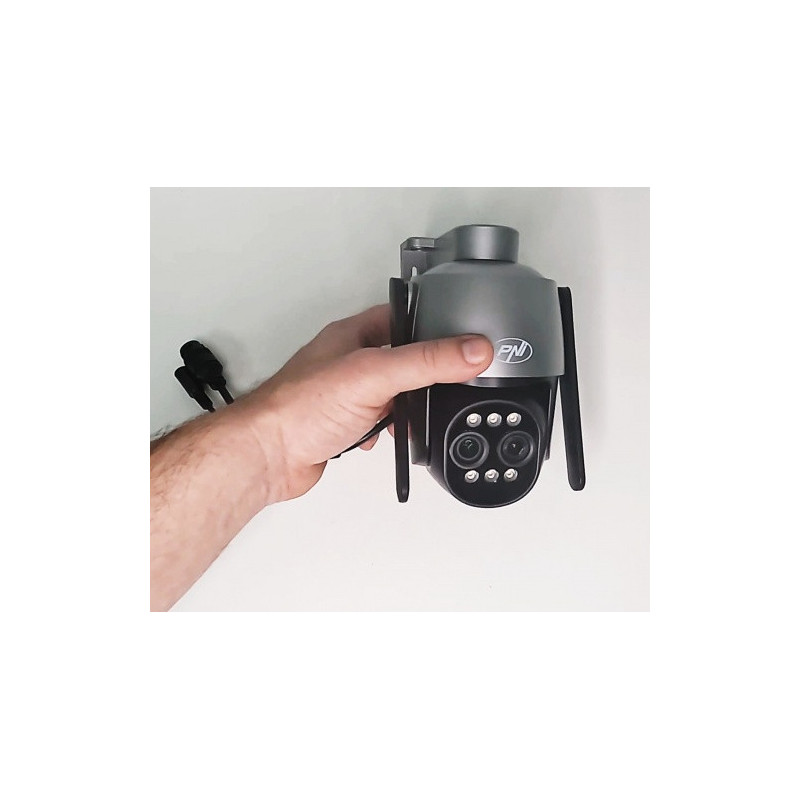 Compact surveillance camera with Wi-Fi, PTZ, dual lens 4MP + 4MP, 10X optical ZOOM, IP65