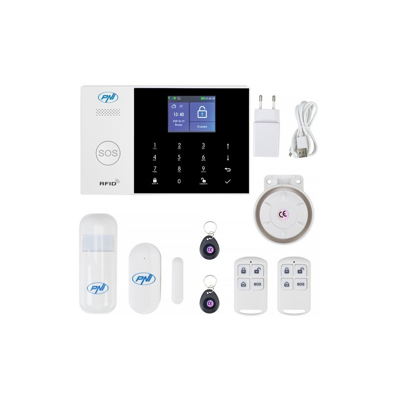 Wireless alarm kit (Wi-Fi + 4G) with control in the Tuya Smart application, HS600