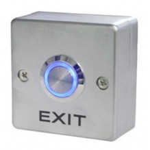 Metal exit button with light