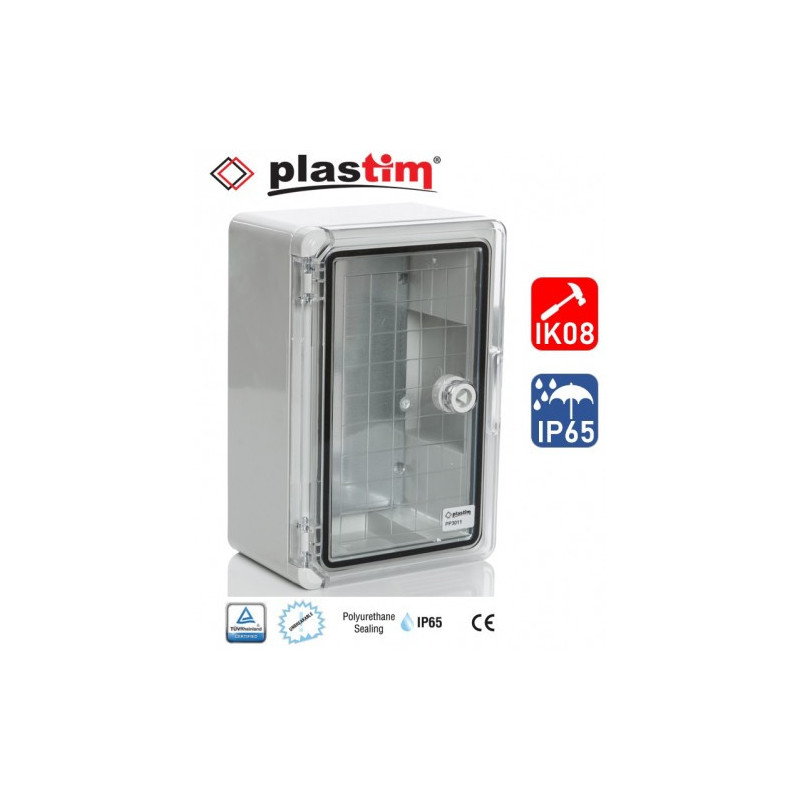 PP3 plastikinė spintelė, A400xP300xG220, skaidri