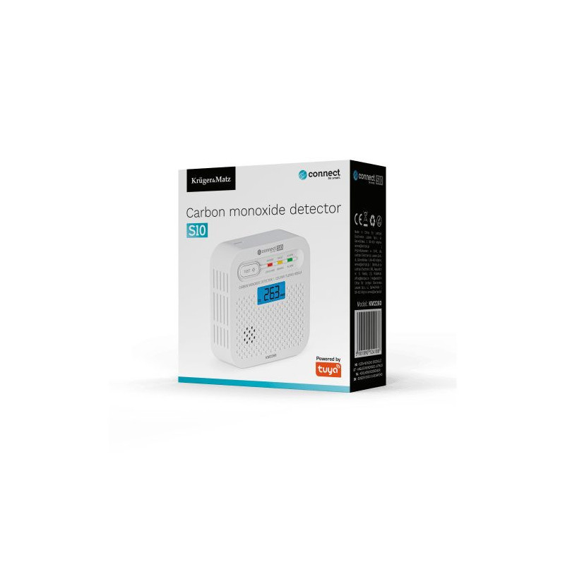Carbon monoxide (CO) detector Connect S10 with Wi-Fi, LCD, Tuya Smart