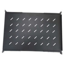 1U stelažas 550 mm / 400–700 mm kintamo gylio su priekiniais ir galiniais tvirtinimo laikikliais