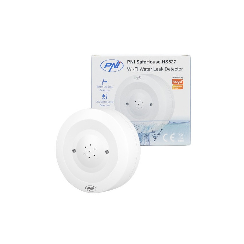 Smart flood sensor (water leak) with Wi-Fi, 80 dB sound alarm and Tuya app