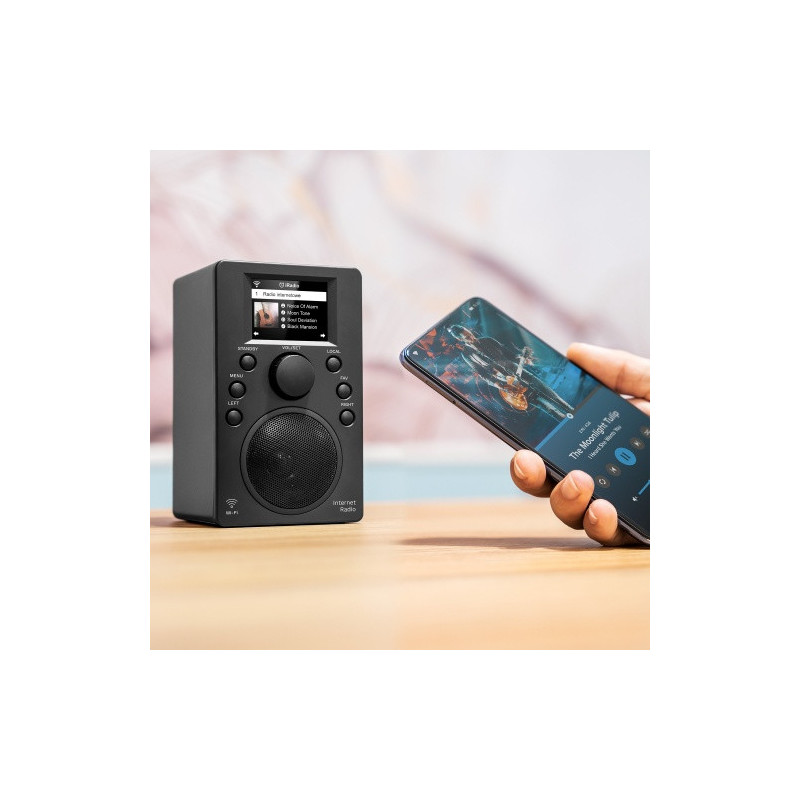 Internetinis radijas KrugerMatz KM0818.1 su Wi-Fi, Bluetooth, USB ir žadintuvu