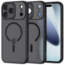 „Tech-Protect Magcam Magsafe iPhone 17 Pro“ matinės juodos spalvos dėklas